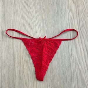 Vintage Lace Thong Panty S